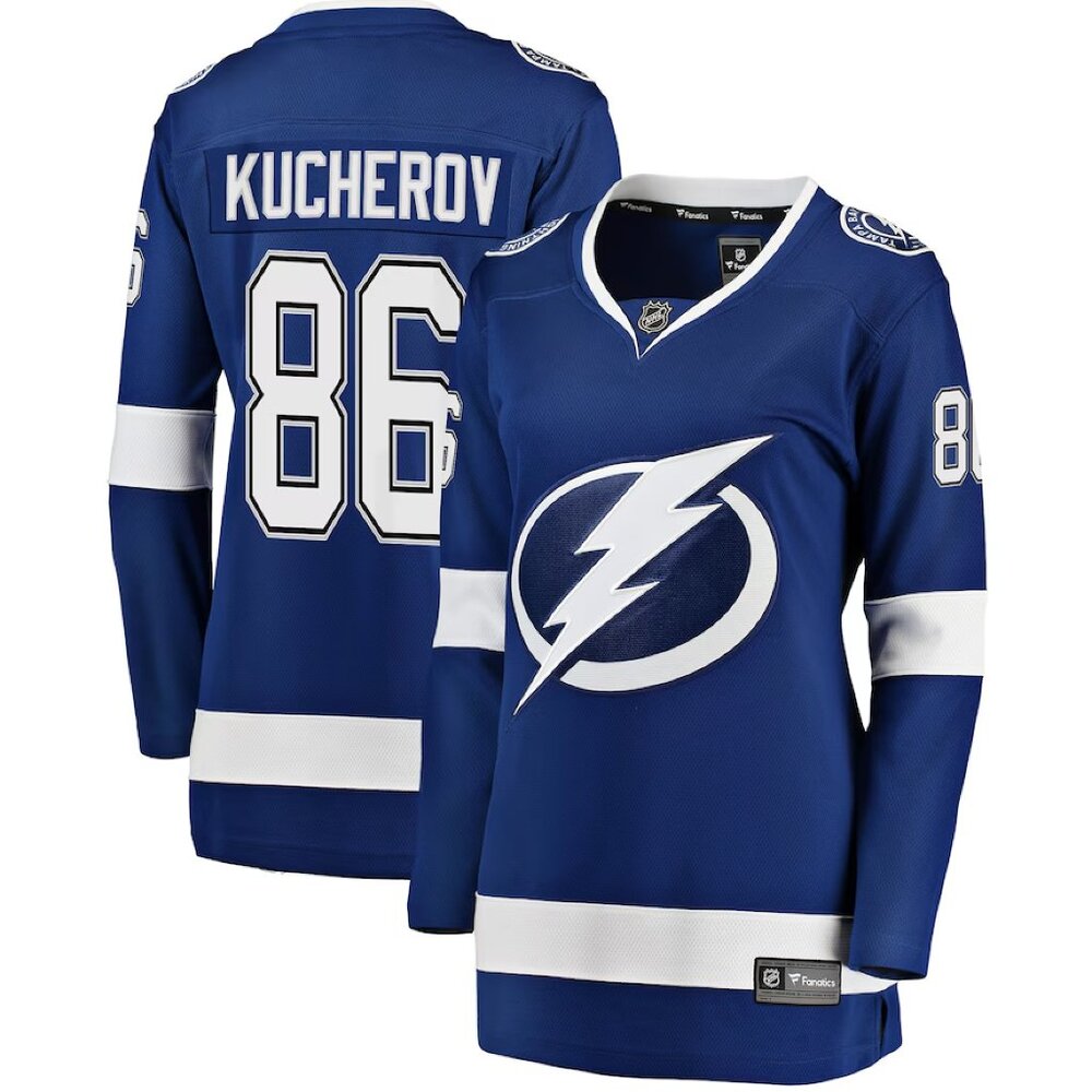 Tampa Bay Lightning Nikita Kucherov Fanatics Branded Women's Jersey - Blue